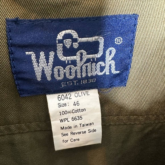 Vintage Woolrich Olive Military Field Jacket Size 46 100% Cotton Utility Safari - Picture 4 of 8
